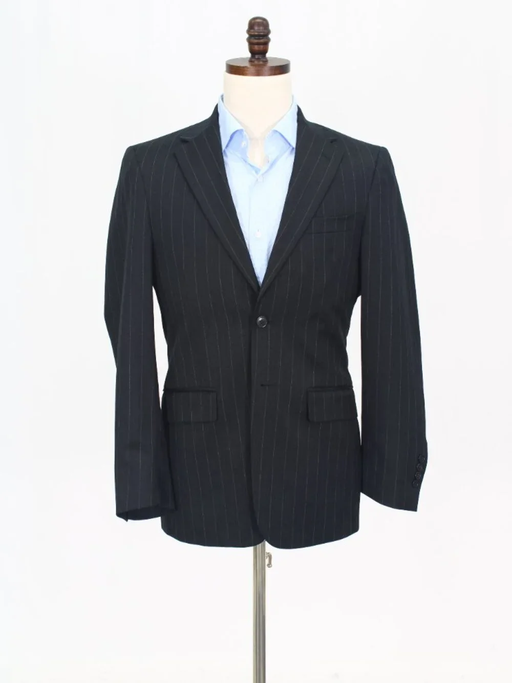 Jos. A. Bank 36R 30x31 Gray Full Suit 2-Button Stripe R934